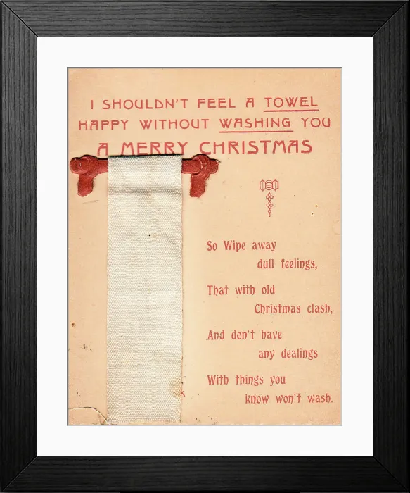 Framed Print : Late Victorian 1890s Greetings Card Christmas Framed Print : Late Victorian 1890s Greetings Card Christmas