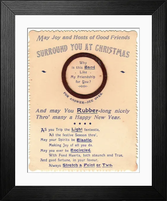 Framed Print : Late Victorian 1890s Greetings Card Christmas Framed Print : Late Victorian 1890s Greetings Card Christmas