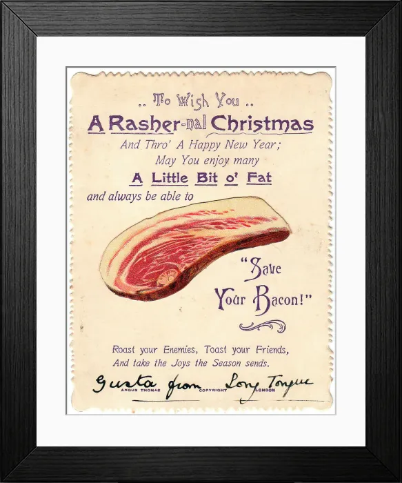 Framed Print : Late Victorian 1890s Greetings Card Christmas Framed Print : Late Victorian 1890s Greetings Card Christmas