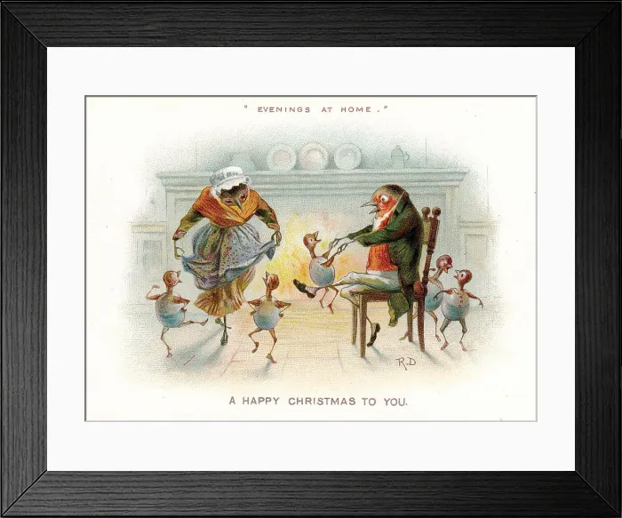 Framed Print : Christmas card, Evenings at Home Framed Print : Christmas card, Evenings at Home