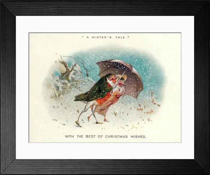 Framed Print : Christmas card, A Winter's Tale Framed Print : Christmas card, A Winter's Tale