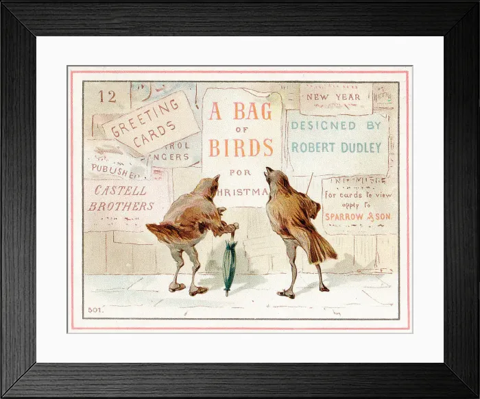Framed Print : Cover design, Christmas cards, A Bag of Birds Framed Print : Cover design, Christmas cards, A Bag of Birds