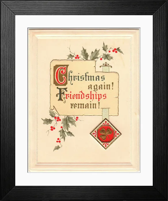 Framed Print : Holly on a Christmas card Framed Print : Holly on a Christmas card
