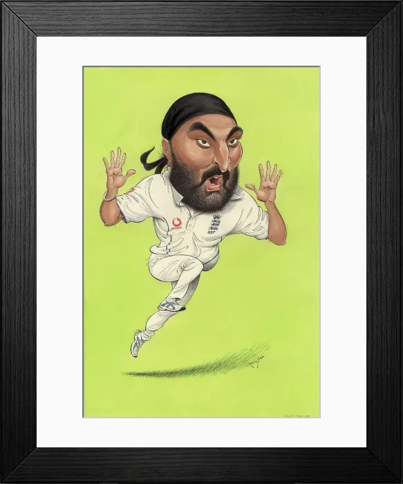 Framed Print : Monty Panesar - England cricketer Framed Print : Monty Panesar - England cricketer