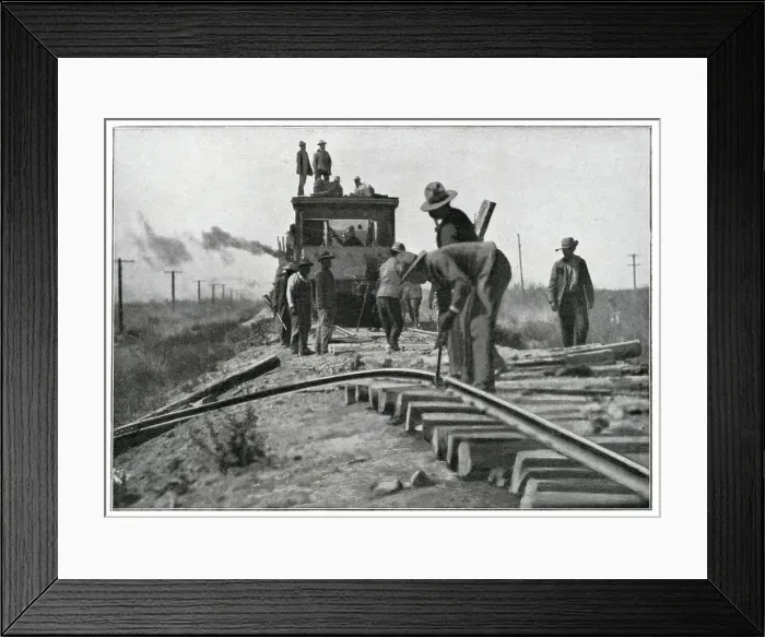Framed Print : Constitutionalists Repair Railway Destroyed by Federalists Framed Print : Constitutionalists Repair Railway Destroyed by Federalists