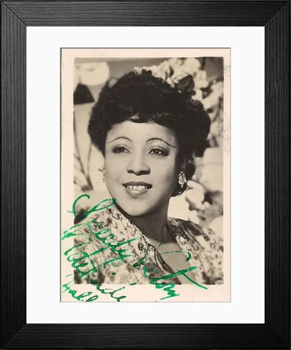 Framed Print : Adelaide Hall signed photo Framed Print : Adelaide Hall signed photo