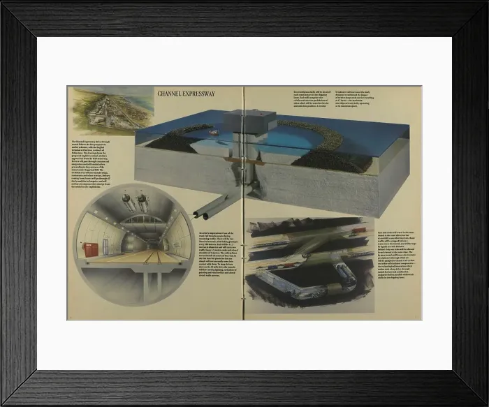 Framed Print : Channel Tunnel proprosals, 1985(pages 2-3) Framed Print : Channel Tunnel proprosals, 1985(pages 2-3)
