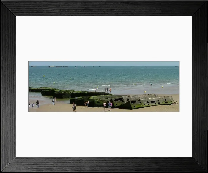 Framed Print : Mulberry Harbour Remains Arromaches Normandy Framed Print : Mulberry Harbour Remains Arromaches Normandy