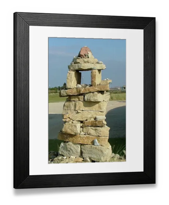 Framed Print : Canadian Inuksuk Monument Utah Beach Museum Framed Print : Canadian Inuksuk Monument Utah Beach Museum