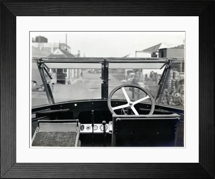 Framed Print : Interior view of open top single decker bus Framed Print : Interior view of open top single decker bus
