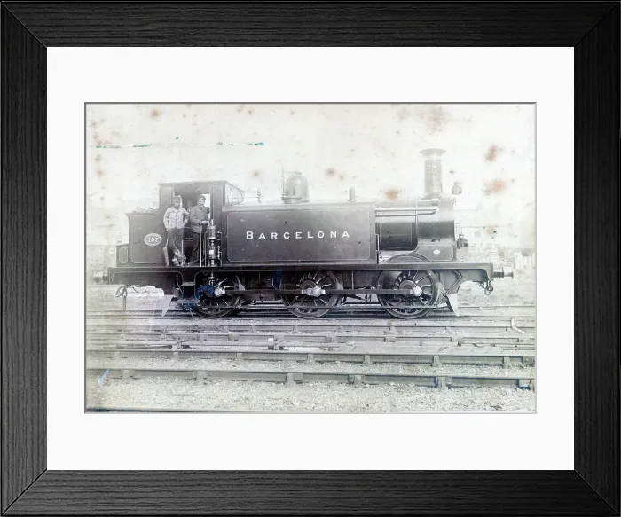 Framed Print : Locomotive number 157 Barcelona, an E Tank Special c1890 Framed Print : Locomotive number 157 Barcelona, an E Tank Special c1890