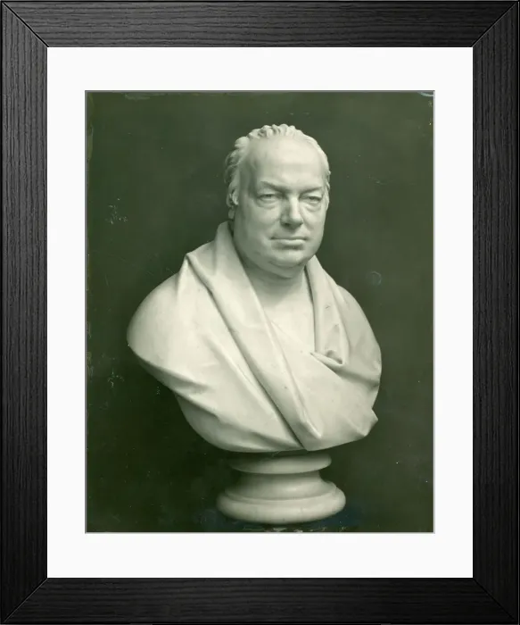 Framed Print : Bust sculptured by Henry Weekes of Henry Maudslay Framed Print : Bust sculptured by Henry Weekes of Henry Maudslay