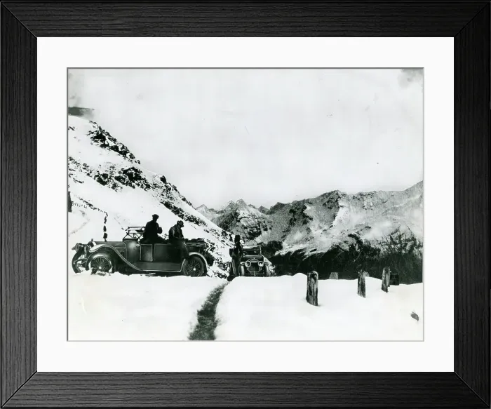 Framed Print : Two Napier cars in the mountains during WWI Framed Print : Two Napier cars in the mountains during WWI