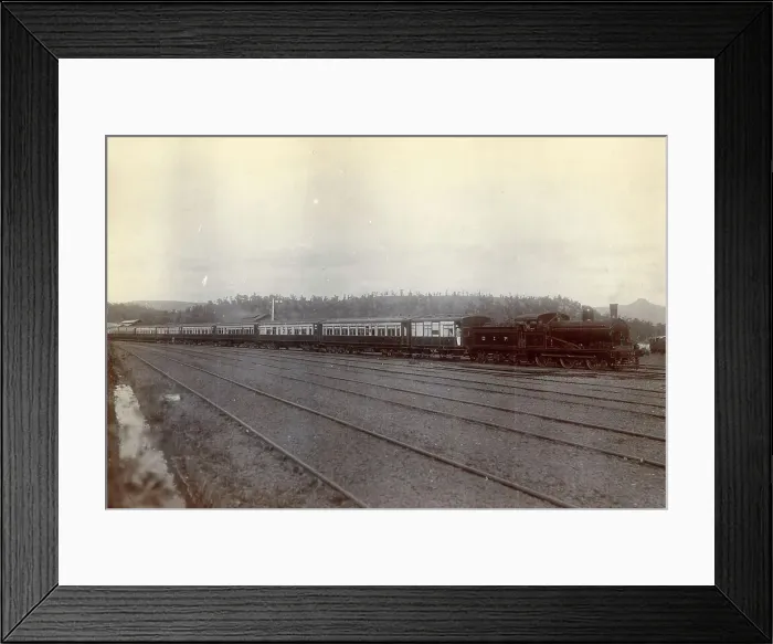 Framed Print : Trial train of 12 vestibuled corridor cars Framed Print : Trial train of 12 vestibuled corridor cars