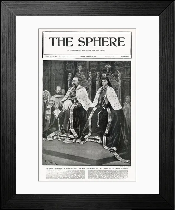 Framed Print : King Edward's First Opening of Parliament 1901 Framed Print : King Edward's First Opening of Parliament 1901