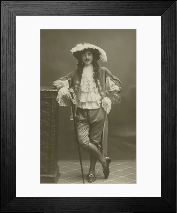 Framed Print : A man dressed as Charles II, or at least somebody who looks very like him. Date: c. 1910 Framed Print : A man dressed as Charles II, or at least somebody who looks very like him. Date: c. 1910