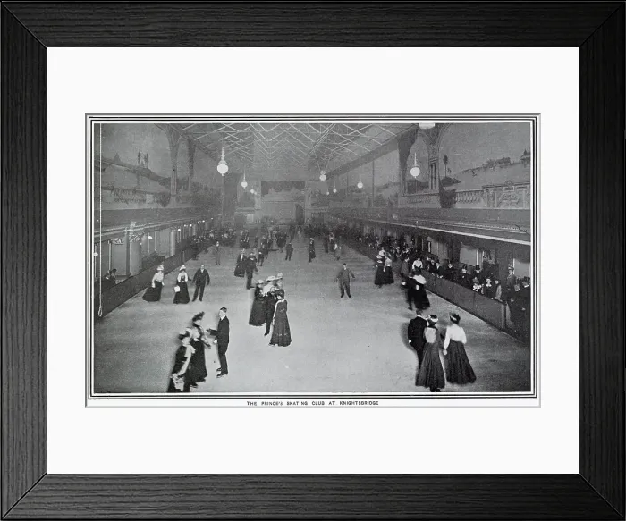 Framed Print : Prince's Skating Club at Knightsbridge 1900 Framed Print : Prince's Skating Club at Knightsbridge 1900