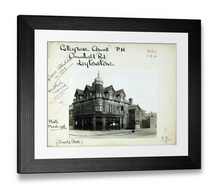 Framed Print : Photograph of Colegrave Arms, Leytonstone, London Framed Print : Photograph of Colegrave Arms, Leytonstone, London