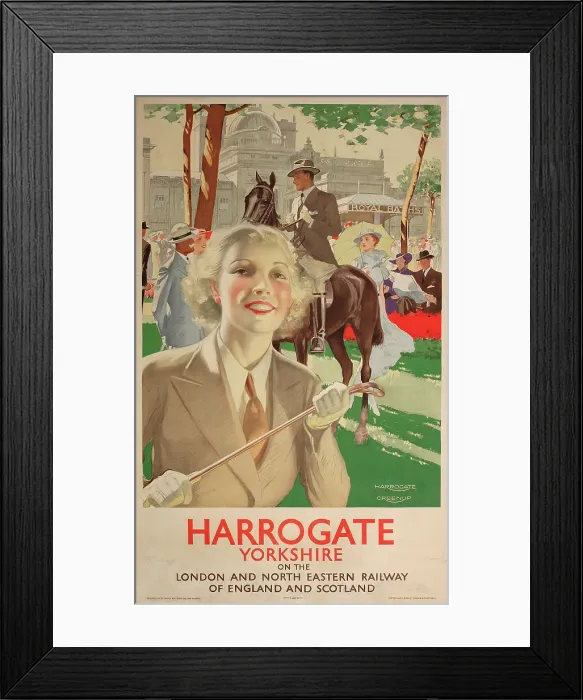 Framed Print : Poster advertising Harrogate, Yorkshire by LNER Date: circa 1930s Framed Print : Poster advertising Harrogate, Yorkshire by LNER Date: circa 1930s