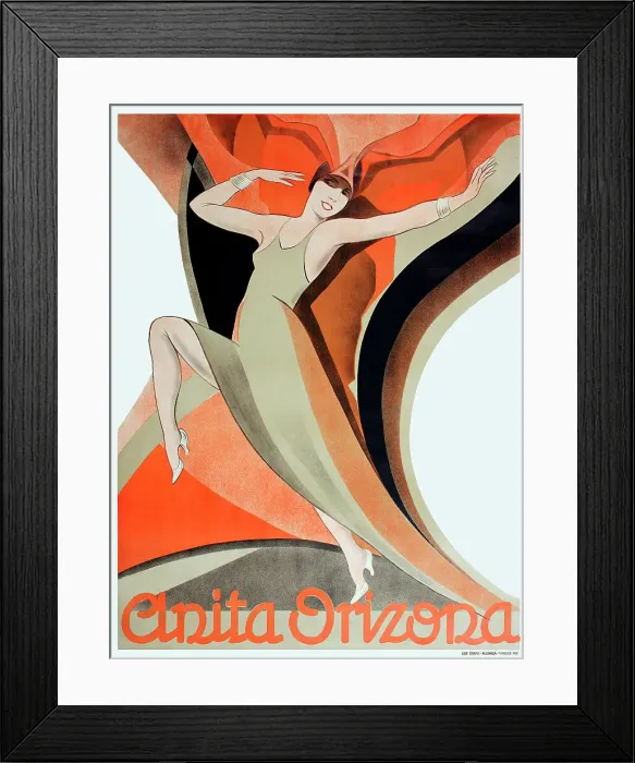 Framed Print : Poster, Anita Orizona, actress and singer, Brazil. Date: circa 1925 Framed Print : Poster, Anita Orizona, actress and singer, Brazil. Date: circa 1925