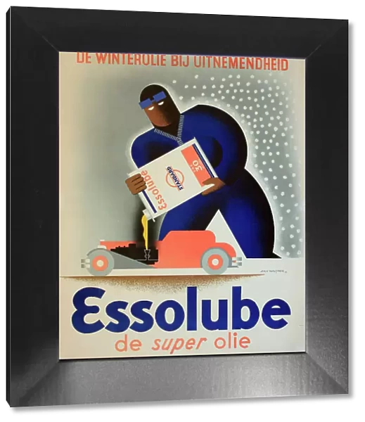Poster, Essolube, the super oil, winter oil par excellence. Date: circa 1935
