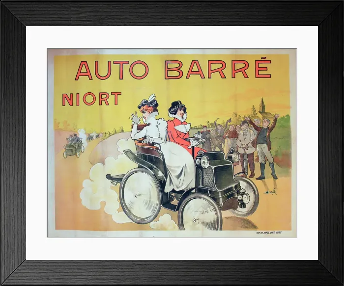 Framed Print : Poster, Auto Barre, Niort, France. Date: circa 1895 Framed Print : Poster, Auto Barre, Niort, France. Date: circa 1895