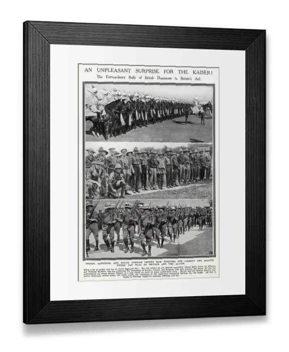 Framed Print : Indian, Canadian and South Africa Troops Fighting 1914 Framed Print : Indian, Canadian and South Africa Troops Fighting 1914