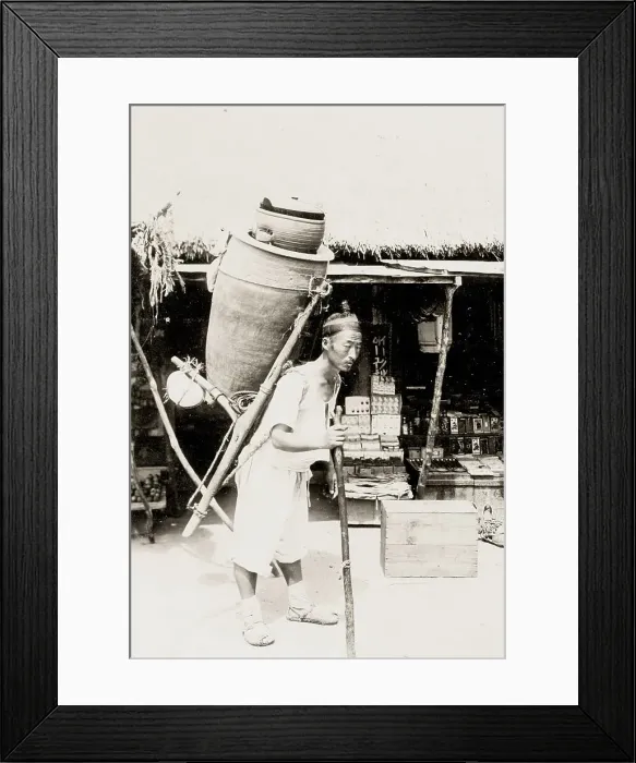 Framed Print : Korea: porter and store, shop, stall Framed Print : Korea: porter and store, shop, stall