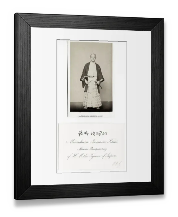 Framed Print : Matsudaira Iwamino Kami, Japanese diplomat to Britian, 1862 Framed Print : Matsudaira Iwamino Kami, Japanese diplomat to Britian, 1862
