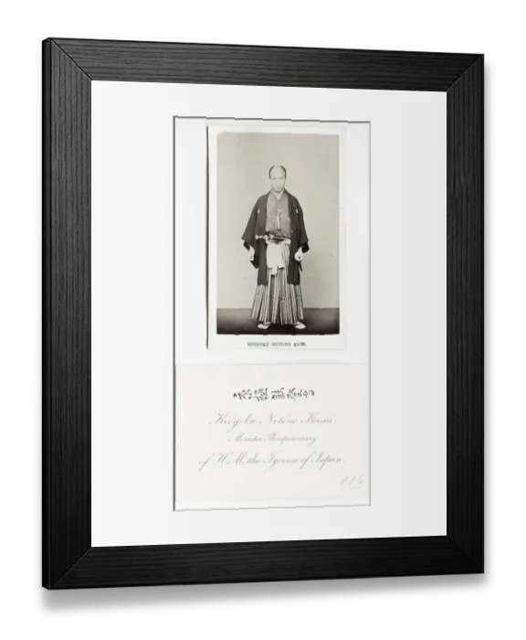 Framed Print : Kiogoku Notono Kami, Japanese diplomat to Britian, 1862 Framed Print : Kiogoku Notono Kami, Japanese diplomat to Britian, 1862