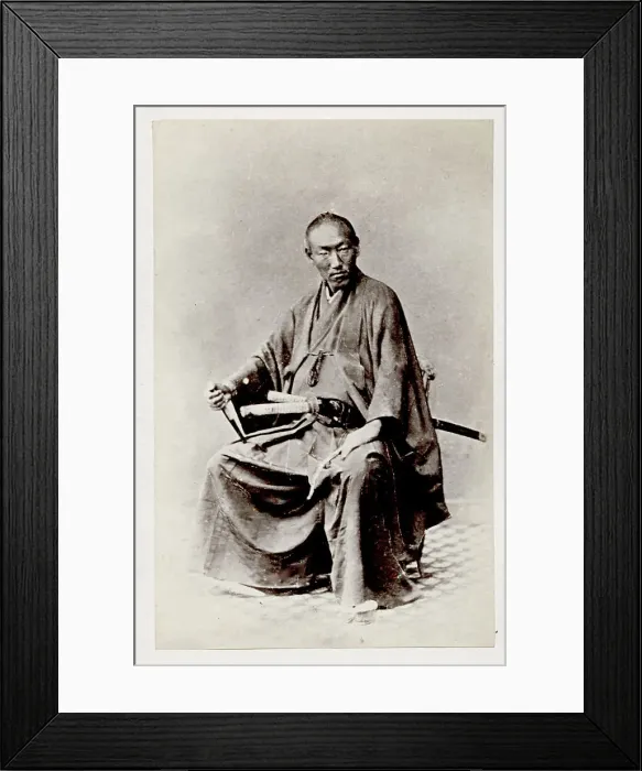 Framed Print : Early portrait - Japanese samurai Framed Print : Early portrait - Japanese samurai