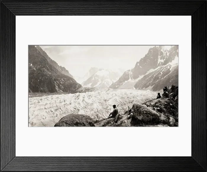 Framed Print : Mer de Glace, glacier, Chamonix, France Framed Print : Mer de Glace, glacier, Chamonix, France
