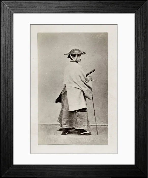 Framed Print : Early Japanese portrait: samurai Framed Print : Early Japanese portrait: samurai
