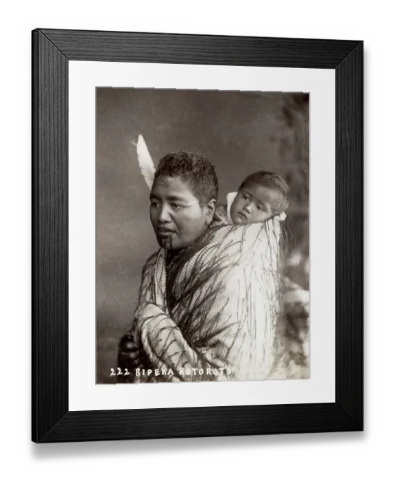 Framed Print : Maori woman and baby, Ripeke Rotoroto, New Zealand Framed Print : Maori woman and baby, Ripeke Rotoroto, New Zealand