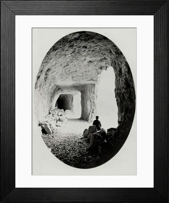 Framed Print : Tunnel St Gotthard Pass, Switzerland, photo c. 1870's Framed Print : Tunnel St Gotthard Pass, Switzerland, photo c. 1870's