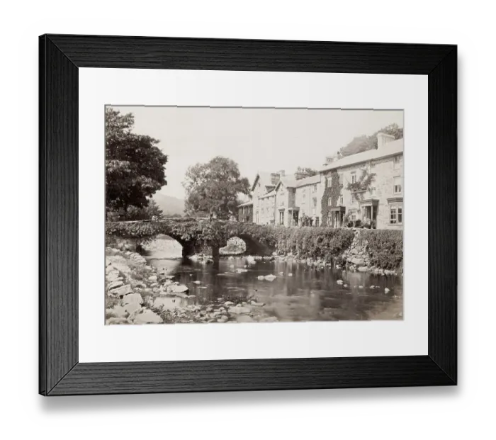 Framed Print : Vintage 19th century photograph: Beddgelert is a village and community in the Snowdonia area of Gwynedd, Wales
