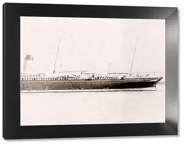 1889 photograph - RMS Teutonic - from an album of images relating to the launch of the vessel, which was built by Harland and Wolff in Belfast, for the White Star Line - later to achieve notoriety as the owner of the Titanic