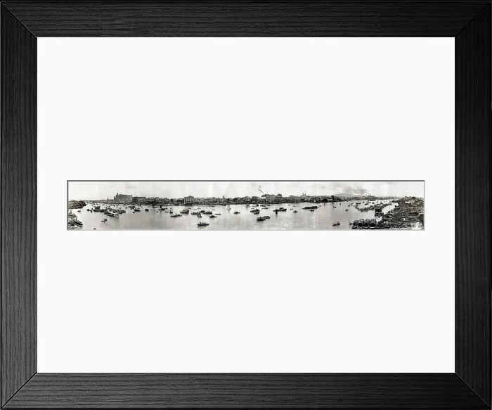 Framed Print : C. 1920s China - panoramic city view - Canton Guangzhou Framed Print : C. 1920s China - panoramic city view - Canton Guangzhou