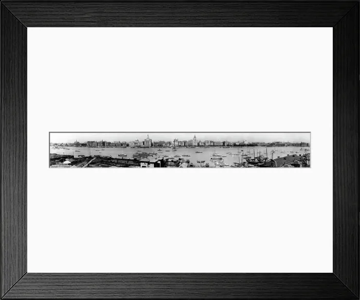 Framed Print : C. 1920s China - panoramic city view Shanghai Framed Print : C. 1920s China - panoramic city view Shanghai