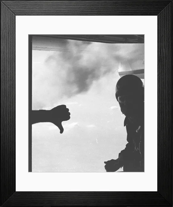 Framed Print : Sky divers belonging to the RAF Falcons freefall team, taking part in an activity in France, about to jump out of an aircraft. Date: 1965 Framed Print : Sky divers belonging to the RAF Falcons freefall team, taking part in an activity in France, about to jump out of an aircraft. Date: 1965