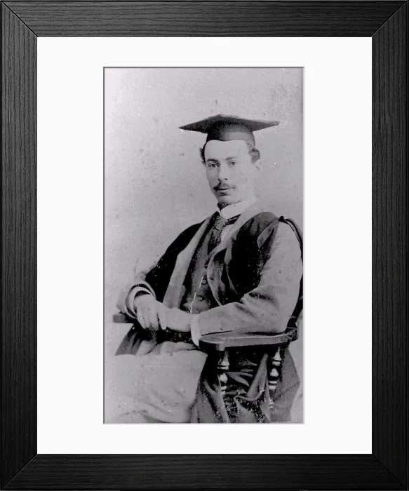 Framed Print : Bertrand Russell, 3rd Earl Russell (1872-1970), British philosopher and author. Studio portrait in academic gown and mortar board, around the time he went to Cambridge University to read for the Mathematical Tripos at Trinity College Framed Print : Bertrand Russell, 3rd Earl Russell (1872-1970), British philosopher and author. Studio portrait in academic gown and mortar board, around the time he went to Cambridge University to read for the Mathematical Tripos at Trinity College