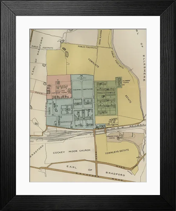 Framed Print : Bolton Workhouse Site Map Framed Print : Bolton Workhouse Site Map