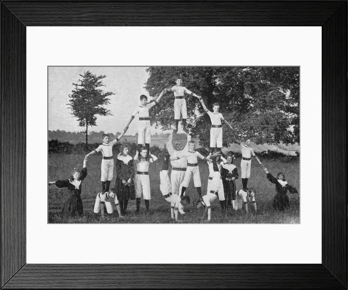 Framed Print : NCH Home, Harpenden - Human Pyramid Framed Print : NCH Home, Harpenden - Human Pyramid