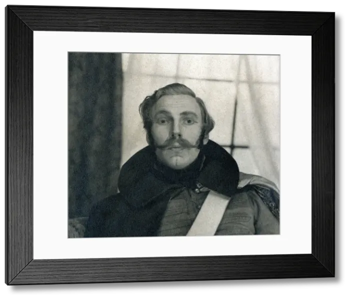 Framed Print : Actor in early to mid 19th century military costume Framed Print : Actor in early to mid 19th century military costume