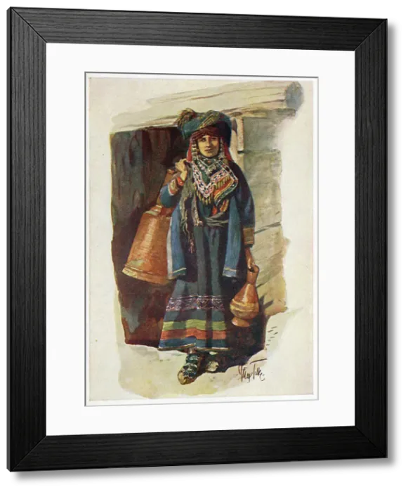 Framed Print : Khevsur woman from Georgia Framed Print : Khevsur woman from Georgia