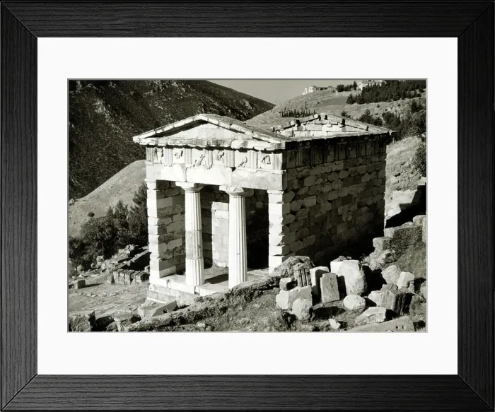 Framed Print : The Athenean Treasury at Delhi, Greece Framed Print : The Athenean Treasury at Delhi, Greece