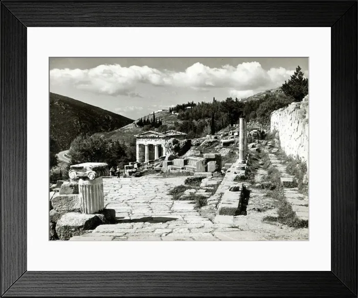 Framed Print : The Athenean Treasury at Delhi, Greece Framed Print : The Athenean Treasury at Delhi, Greece