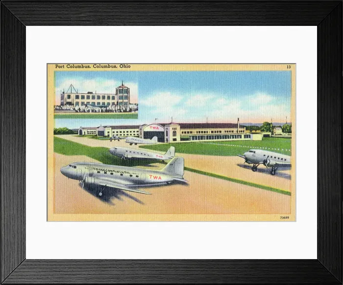 Framed Print : Port Columbus, Columbus, Ohio, USA Framed Print : Port Columbus, Columbus, Ohio, USA