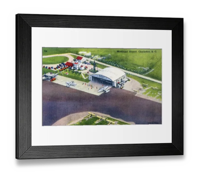 Framed Print : Municipal Airport, Charleston, South Carolina, USA Framed Print : Municipal Airport, Charleston, South Carolina, USA