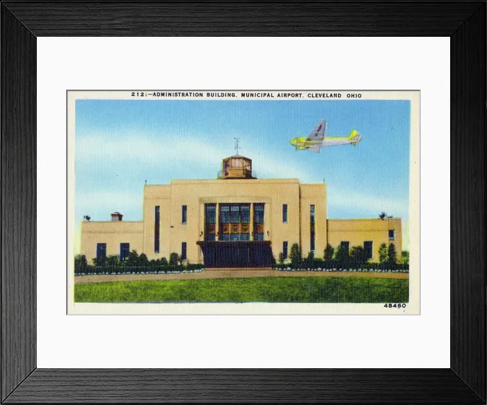 Framed Print : Administration Building, Municipal Airport, Cleveland, Ohio Framed Print : Administration Building, Municipal Airport, Cleveland, Ohio